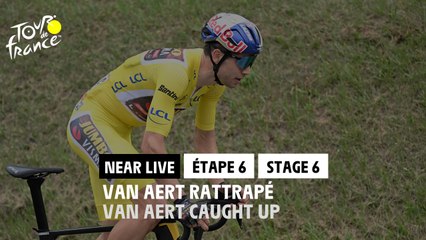 Download Video: Van Aert rattrapé / Van Aert caught up - Étape 6 / Stage 6 - #TDF2022