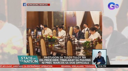 Pagtugon sa tuloy-tuloy na oil price hike, tinalakay sa pulong ni Pres. Marcos sa DOE officials | SONA