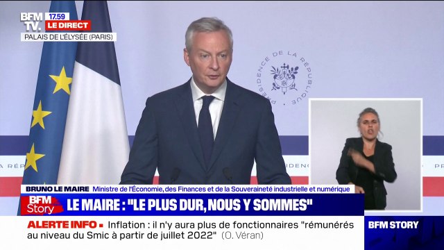 Gaz, électricité: Bruno Le Maire annonce que le bouclier énergétique sera maintenu intégralement jusqu'à la fin de l'année 2022