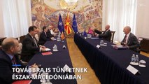 Továbbra is tüntetnek Észak-Macedóniában