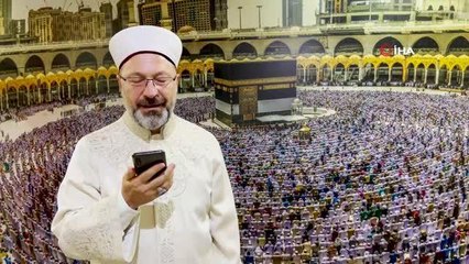 Diyanet İşleri Başkanı Erbaş, Arafat'a giden hacı adaylarına kolaylıklar diledi