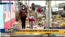 Desmontes de basura en Comas: Vecinos denuncia veredas en mal estado y obstruidas por desechos