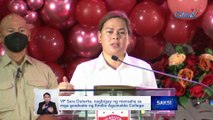 VP Sara Duterte, nagbigay ng mensahe sa mga graduate ng Emilio Aguinaldo College | Saksi