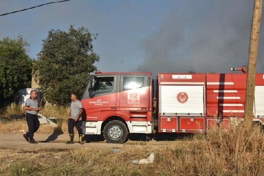Son dakika haber: İZMİR'DE, PALET ATÖLYESİNDE ÇIKAN YANGIN ZEYTİNLİK ALANA SIÇRADI
