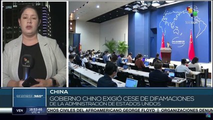 China exige el cese de difamaciones por parte de Estados Unidos
