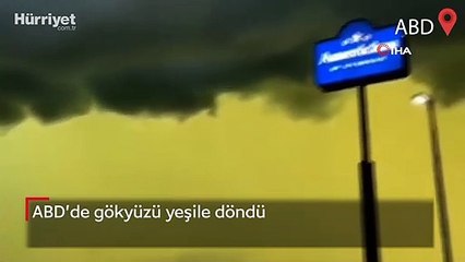 ABD’de gökyüzü yeşile döndü