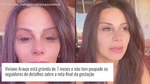 Vem aí? Na reta final de gravidez, Viviane Araujo revela que já sente contrações