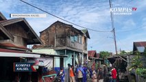 7 Rumah Rusak dan 1 Unit Sepeda Motor Hangus Terbakar di Jalan Galuh Sari 1 Banjarmasin