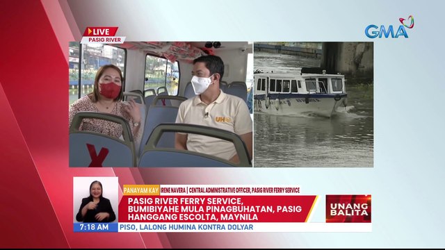 Pasig River Ferry Service, alternatibong transportasyon sa Metro Manila | UB