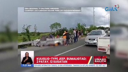 Kuliglig-type jeep, bumaligtad; 2 patay, 12 sugatan | UB