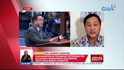 Sen. Tolentino, itinalagang chairman ng Blue RIbbon Committee | Unang Hirit
