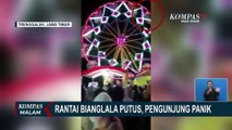 Detik detik Rantai Bianglala Putus di Pasar Malam Trenggalek, Pengunjung Sempat Panik