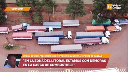 En la zona del litoral estamos con demoras en la carga de combustible