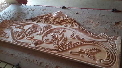 To design a very beautiful royal bed through CNC machine