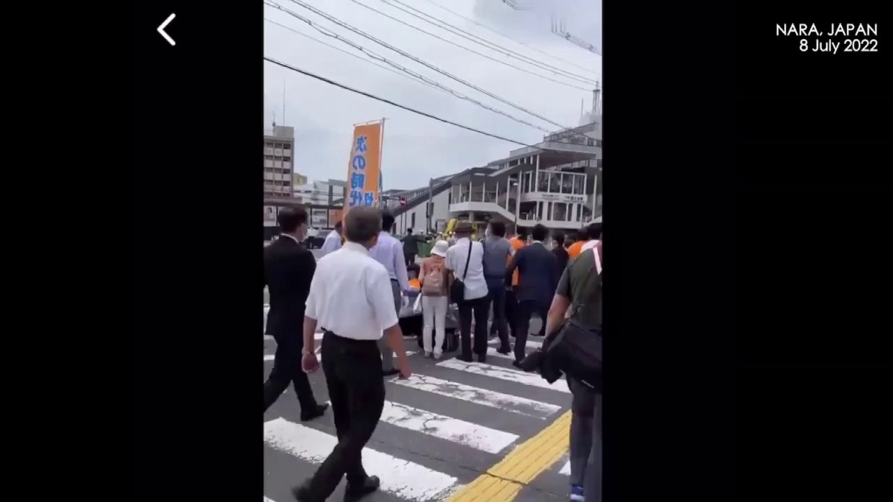 BREAKING_ Japan's former Prime Minister Shinzo Abe shot during speech, showing ‘no vital signs’