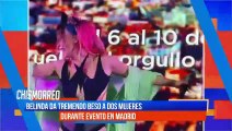 Belinda da tremendo beso a dos mujeres