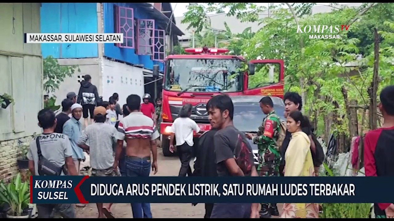 Diduga Arus Pendek Listrik, Satu Rumah Ludes Terbakar