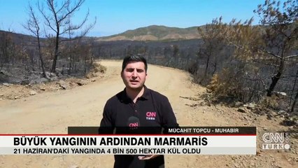 Büyük yangının ardından Marmaris