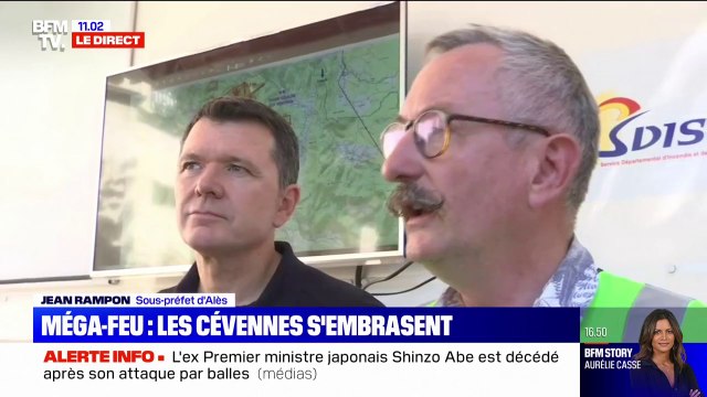 Incendies dans le Gard: selon le sous-préfet d'Alès, il n'y a pas de victimes humaines hormis un pompier blessé léger au genou
