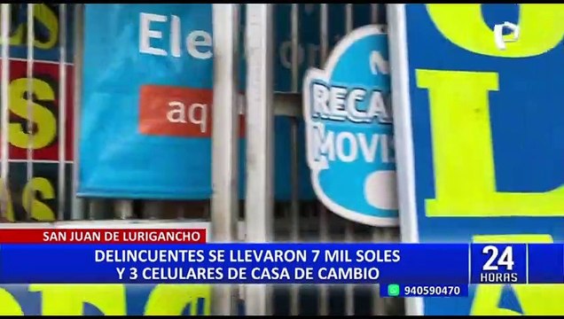 SJL: delincuentes hacen forado en casa de cambio y se llevan 7 mil soles