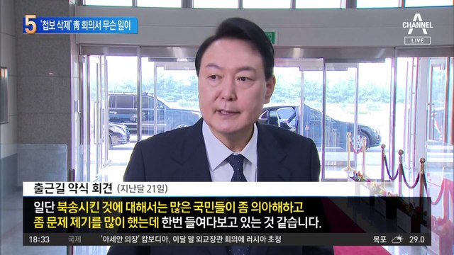 ‘첩보 삭제’ 의혹…그날 밤 靑회의서 무슨 일?