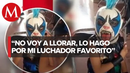 Miguelito, el niño que venció el miedo a vacunarse vestido como Psycho Clown