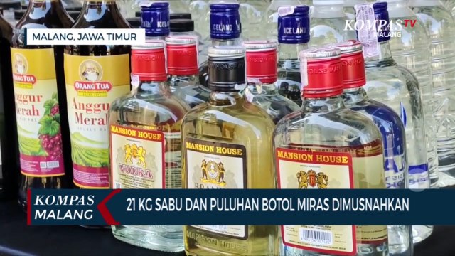 20 Kilogram Lebih Sabu dan Puluhan Botol Miras Dimusnahkan