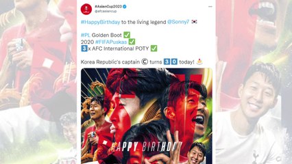 AFC, 손흥민 생일 축하..."'살아있는 전설', 오늘 30살!" / YTN