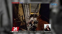 2 patay sa pagbagsak ng ginagawang elevator cab sa isang gusali | 24 Oras