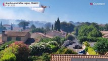 Kampf gegen die Flammen: Ausgetrocknete Vegetation in Südfrankreich