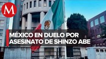 México iza bandera a media asta en embajada de Japón tras asesinato de Shinzo Abe