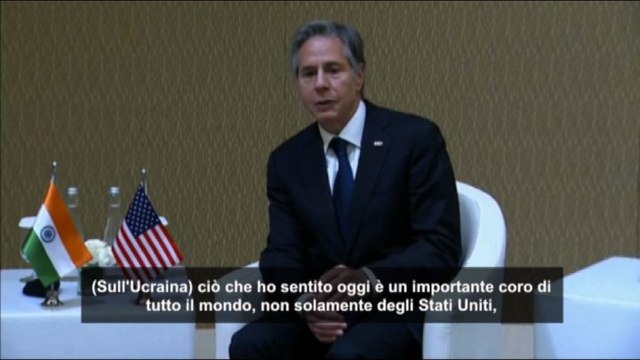 G20, Blinken: Forte coro nel mondo per stop a guerra in Ucraina