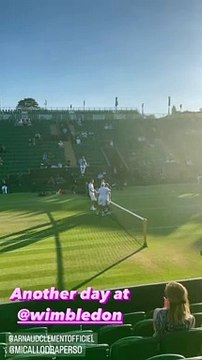 Nolwenn Leroy à Wimbledon pour soutenir son compagnon Arnaud Clément.
