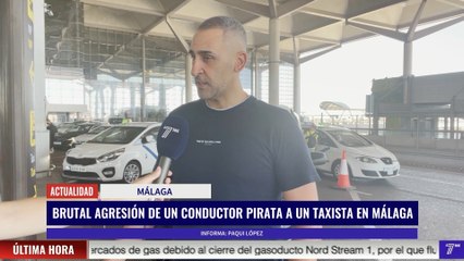 Brutal agresion a un taxista por parte de un conductor pirata