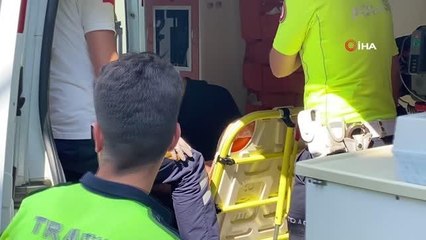 Takla atan aracın içindeki abi kardeş burnu bile kanamadan kurtuldu