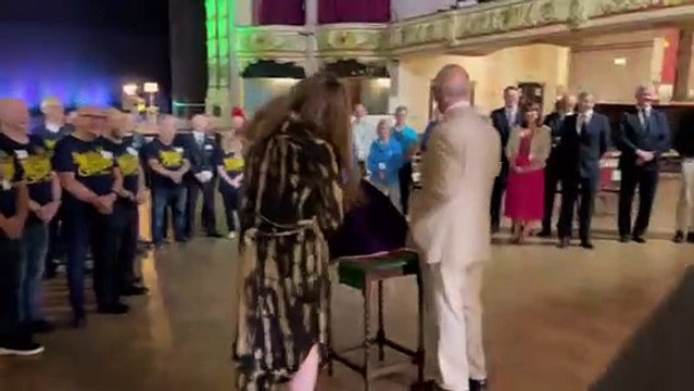 Prince Charles unveils plaque at Morecambe Winter Gardens