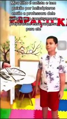 Profesora ayudó a cumplir el sueño de un niño autista de volar en helicóptero