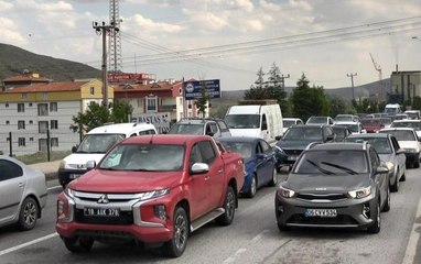 Çankırı'da bayram trafiği yoğunluğu