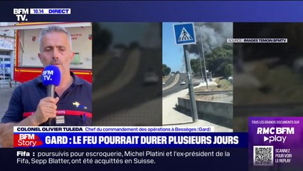 Incendie dans le Gard: "Aucune maison n'a été détruite", selon le chef du commandement des opérations à Bessèges