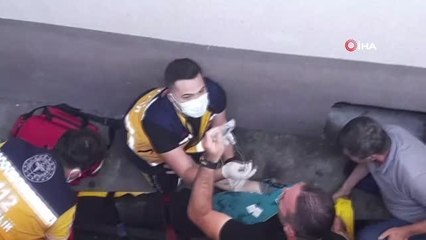 Oturduğu paslı demirden düşen şahıs yaralandı