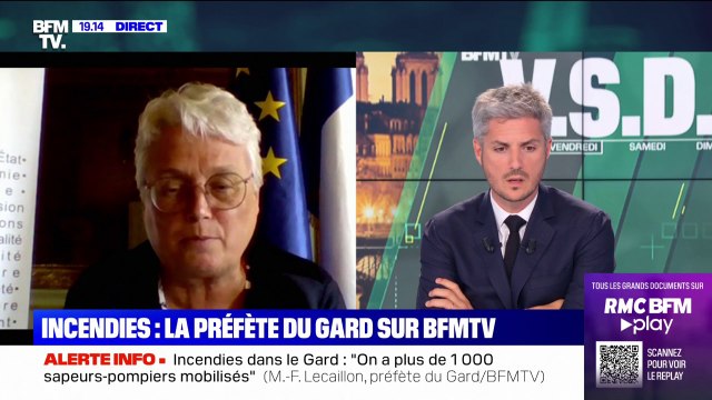 Incendie dans le Gard: Plus de 1000 sapeurs-pompiers sont mobilisés , selon la préfète