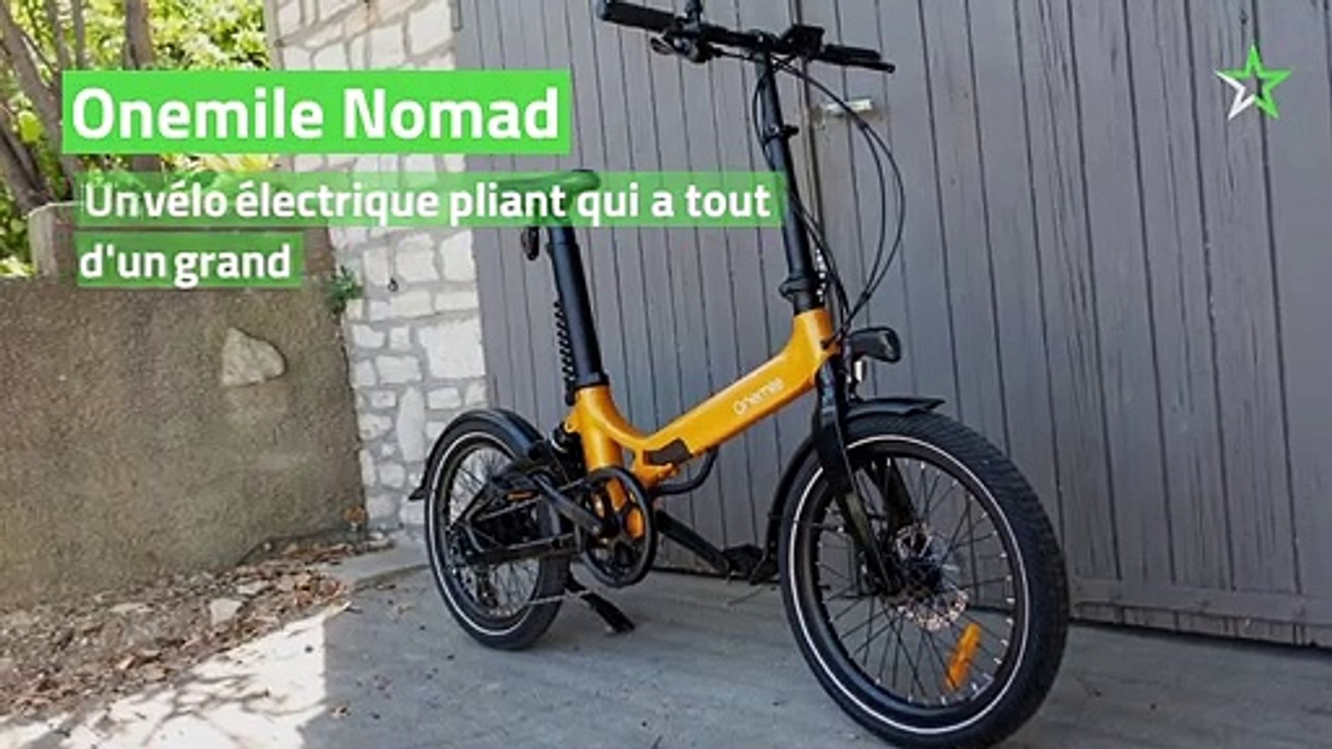 Test Onemile Nomad : un vélo électrique pliant qui a tout d'un grand -  Vidéo Dailymotion