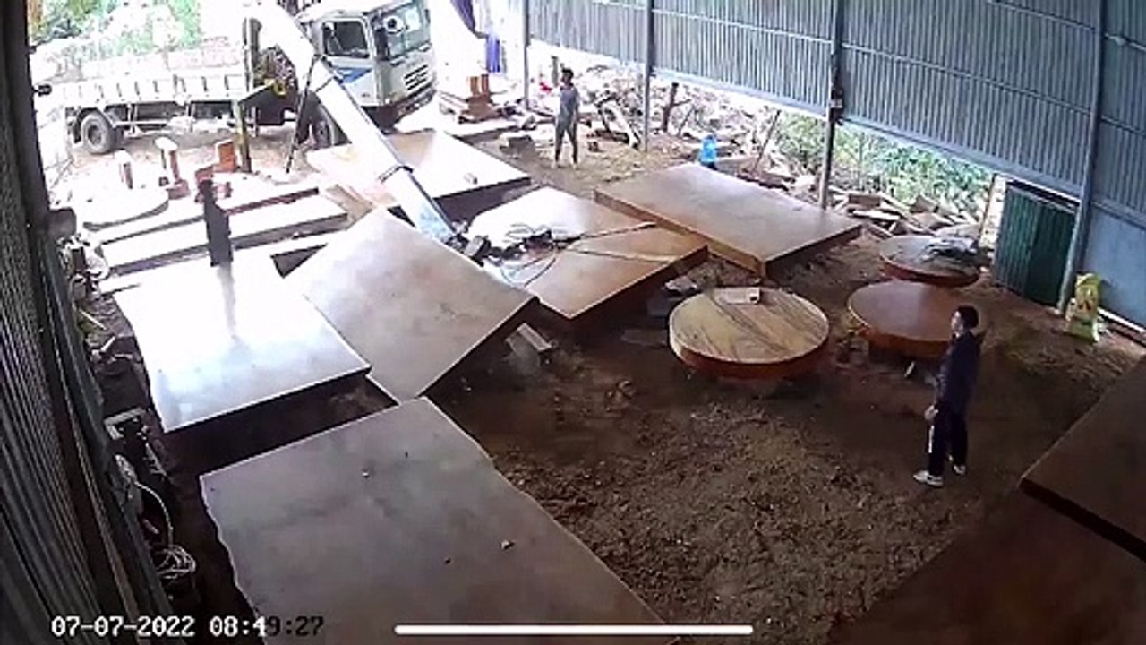 Heavy Beam Breaks Close to Workers