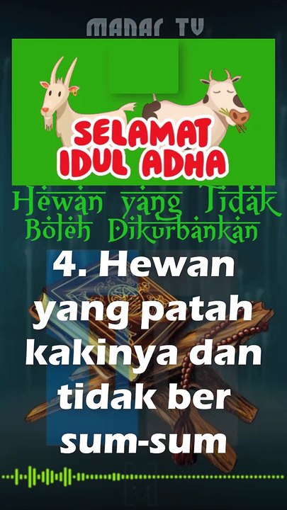 4 Jenis Kondisi Hewan yang Tidak boleh dikurbankan #shorts