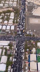 شاهد.. مشاهد جوية لوقوف الحجاج على جبل عرفة تُبرز التنظيم الكبير وسلاسة الحركة