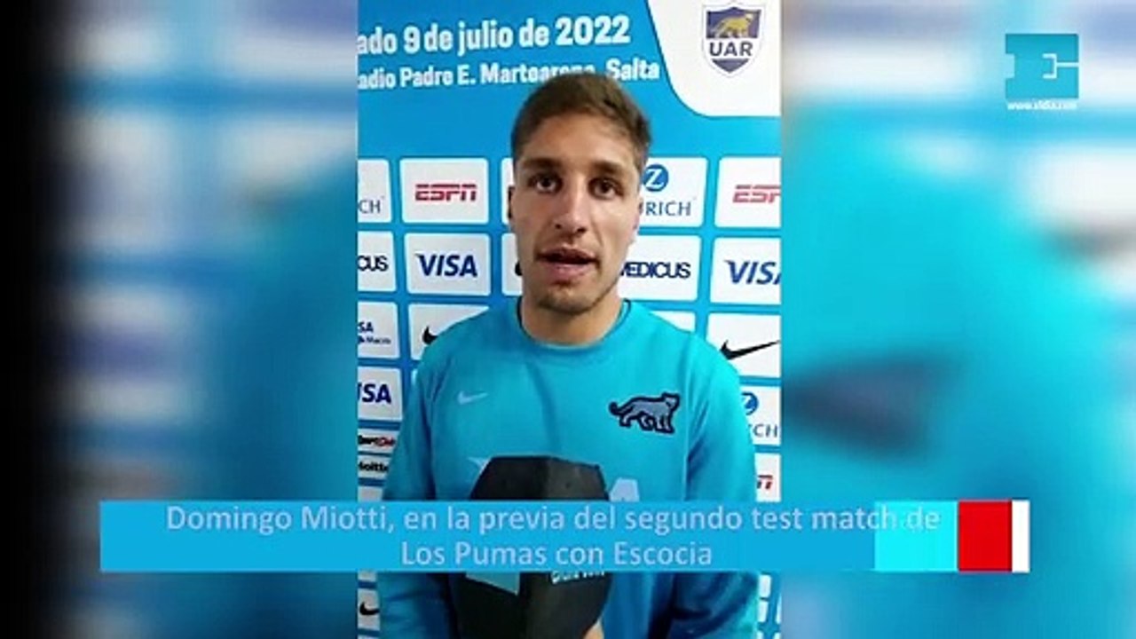 Domingo Miotti, en la previa del segundo test match de Los Pumas con Escocia