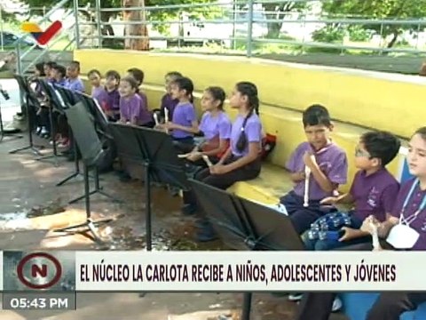 El Sistema de Orquestas núcleo La Carlota educa a niños sobre los principios del Maestro Abreu