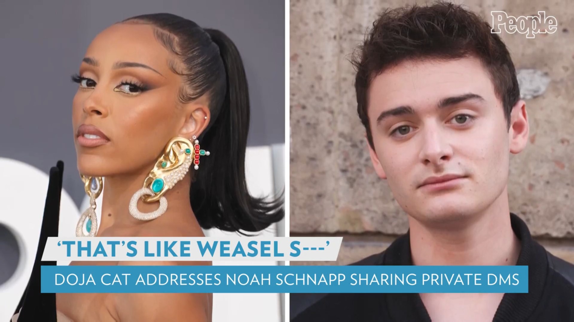 Doja Cat Calls Out Noah Schnapp for Sharing Private DMs About His Costar Joseph Quinn: 'Weasel&