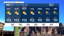 Tracking sizzling heat and a return of monsoon storm chances