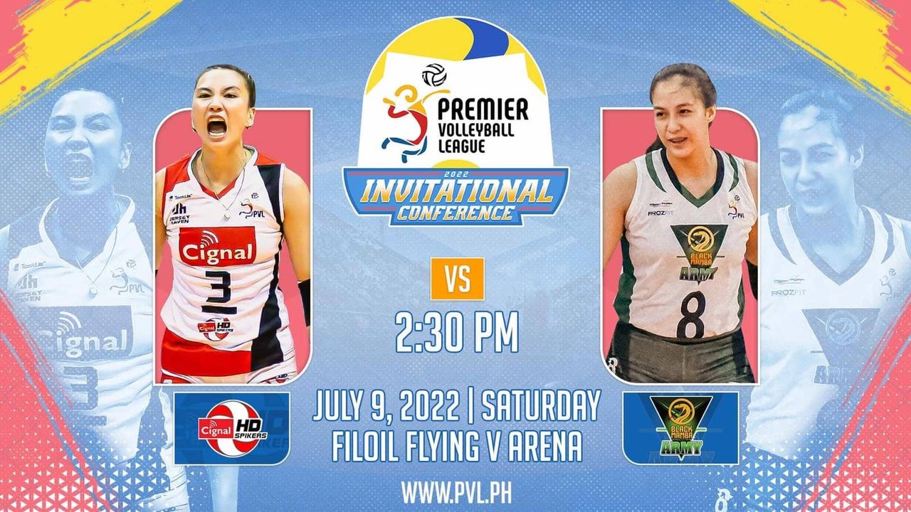 2022 PVL S5 INVITATION CONFERENCE | CIGNAL HD SPIKERS vs ARMY BLACKMAMBA |  JULY 09, 2022 - video Dailymotion